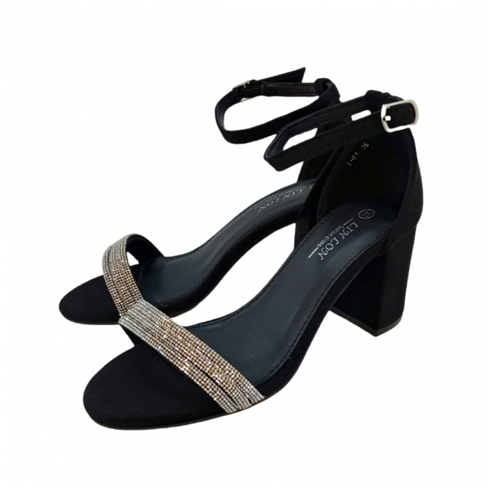 Sandale elegante cu toc L-61negru [6]