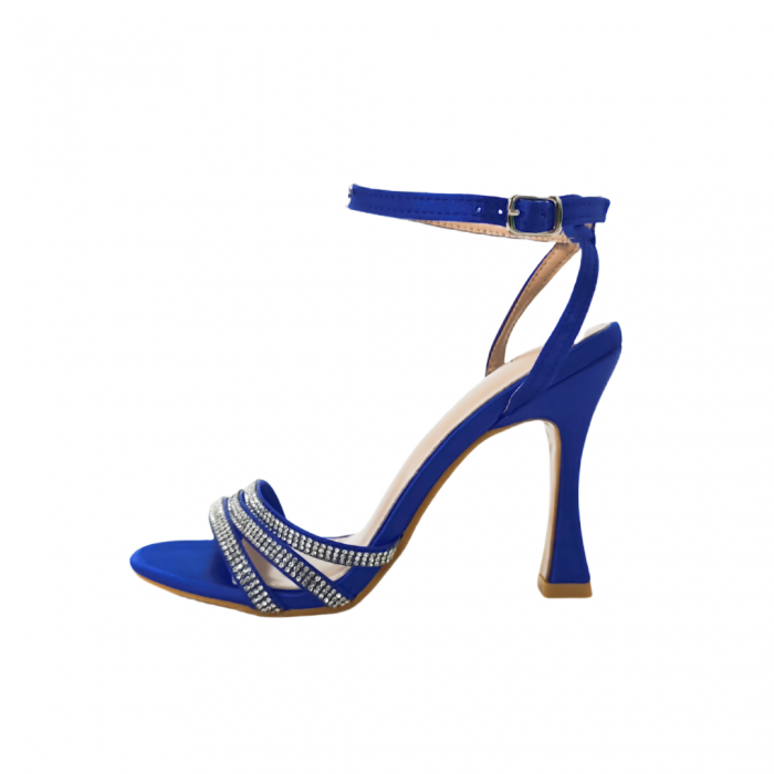 Sandale elegante cu toc piramidal A24-1058bleumarin [2]