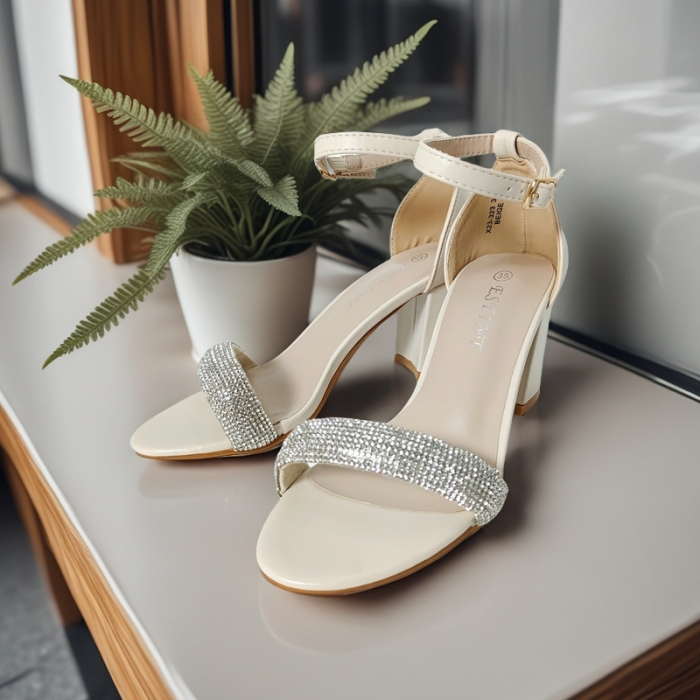 Sandale elegante cu toc X23-323bej [6]