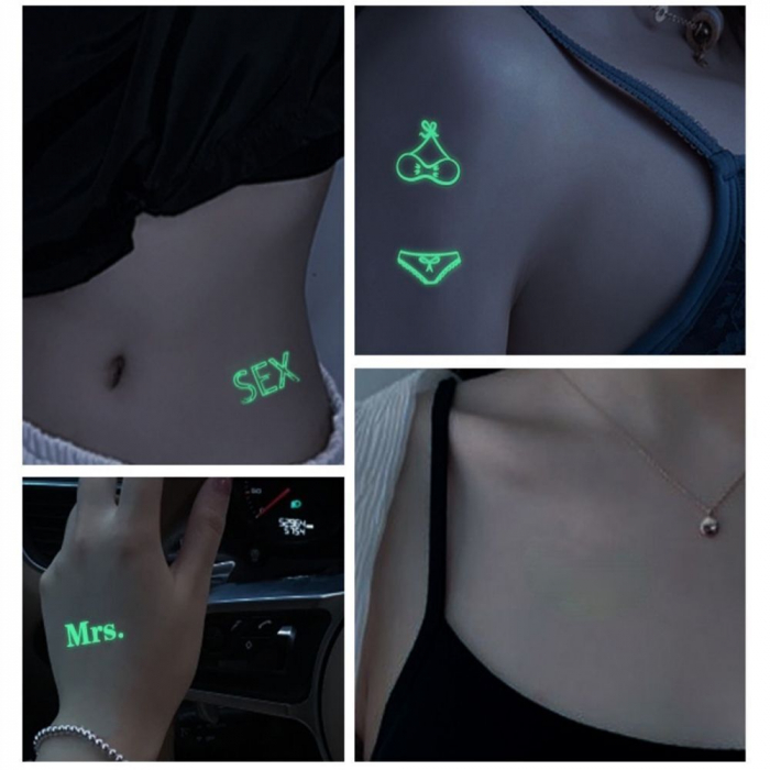 Set 3 folii cu tatuaje temporare fluorescente WS-SET [2]