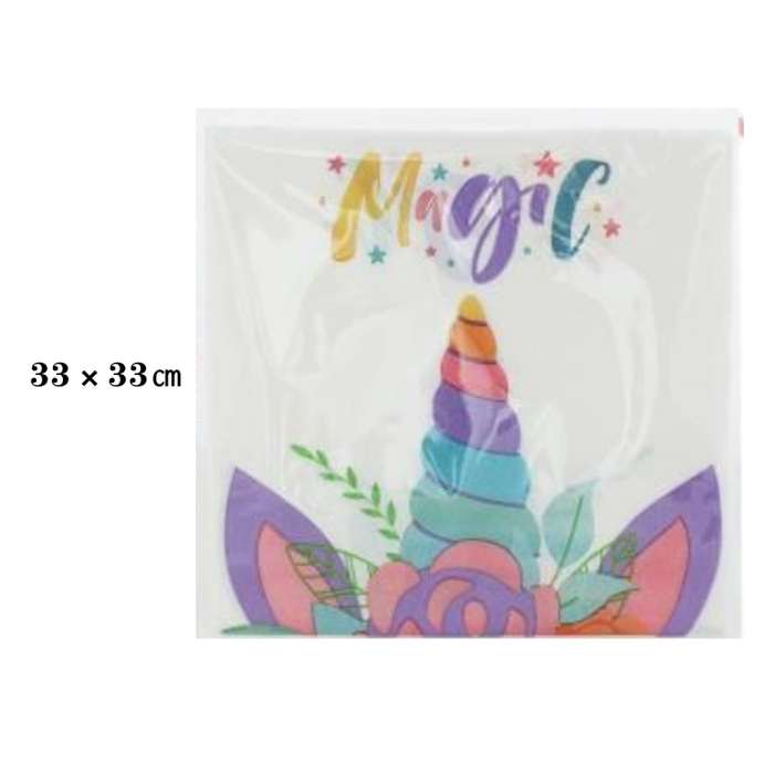 Set 10 servetele party ' Unicorn ' 33 x 33 cm 082535 [2]