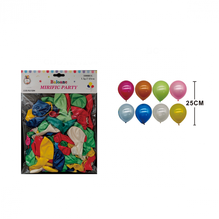 Set 100 baloane din latex pentru petrecere 25 cm RJ1284 [2]