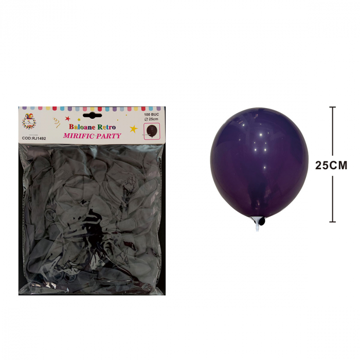 Set 100 baloane din latex pentru petrecere 25 cm RJ1492 [2]