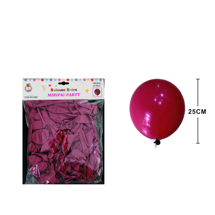 Set 100 baloane din latex pentru petrecere 25 cm RJ1501 [2]