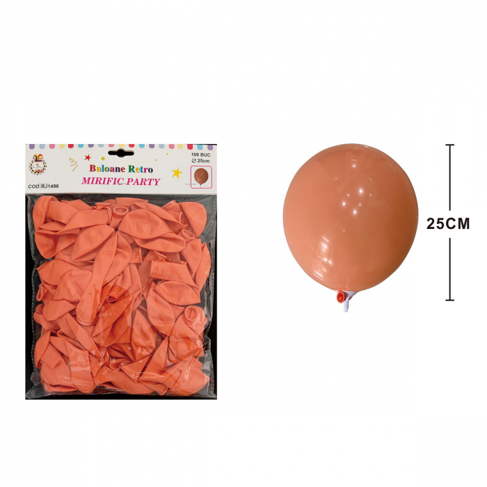 Set 100 baloane din latex pentru petrecere 25 cm RJ1496 [2]