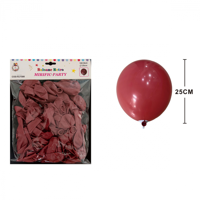 Set 100 baloane din latex pentru petrecere 25 cm RJ1500 [2]