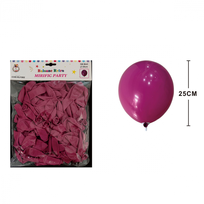 Set 100 baloane din latex pentru petrecere 25 cm RJ1502 [2]