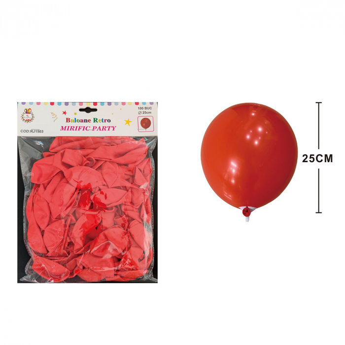 Set 100 baloane din latex pentru petrecere 25 cm RJ1503 [2]