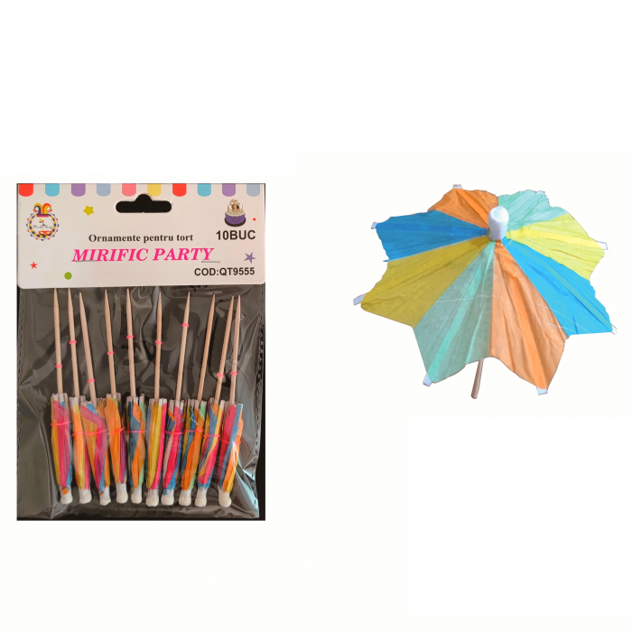 Set 10 scobitori ornamentale cu umbrelute QT9555 [2]