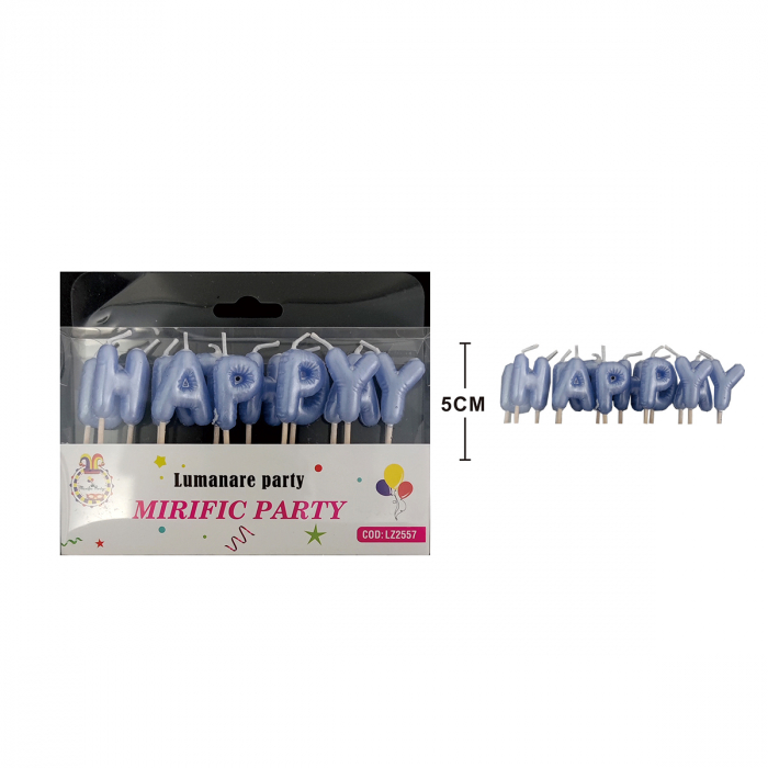 Set 13 lumanari aniversare pentru tort ' Happy Birthday ' 5 cm LZ2557 [2]