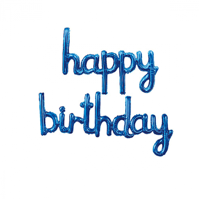 Set 2 baloane din folie de aluminiu 'Happy birthday' 124 x45 cm LM0676 [1]