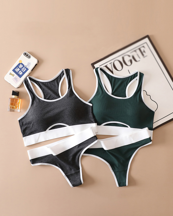 Set 2 piese lenjerie intima, bustiera push-up si chiloti tanga XXP-8825 [3]