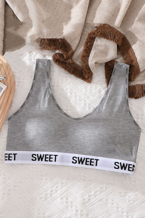 Set 2 piese lenjerie intima, bustiera push-up si chiloti tanga XBX-8863gri [3]