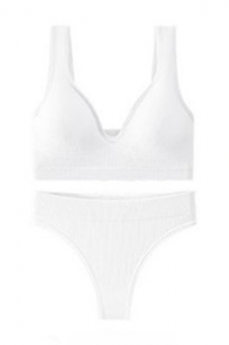 Set 2 piese lenjerie intima, bustiera push-up si chiloti brazilieni XXP-6775alb [3]