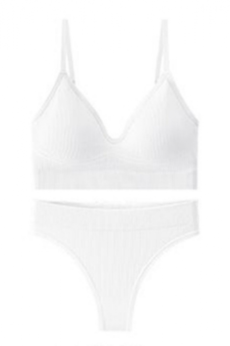 Set 2 piese lenjerie intima, bustiera push-up si chiloti brazilieni XXP-777alb [3]