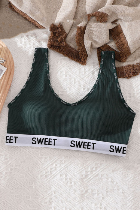 Set 2 piese lenjerie intima, bustiera push-up si chiloti tanga XBX-8863verde [3]