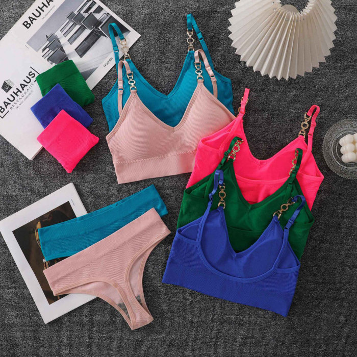 Set 2 piese lenjerie intima, bustiera push-up si chiloti tanga XXP-V06 [3]