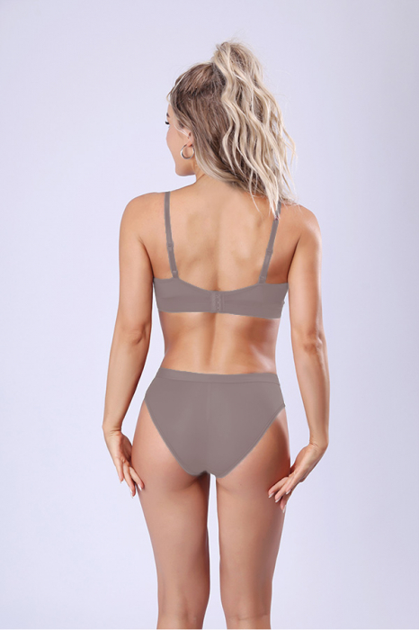 Set 2 piese lenjerie intima, sutien push-up si chiloti brazilieni XXP-1445roz [2]