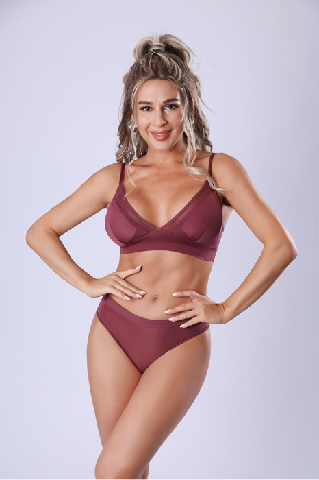 Set 2 piese lenjerie intima, sutien push-up si chiloti brazilieni XXP-1445visiniu [8]