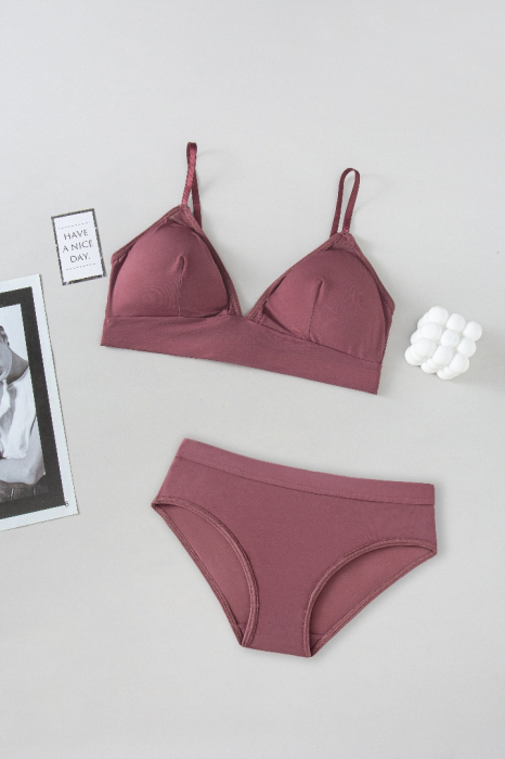Set 2 piese lenjerie intima, sutien push-up si chiloti brazilieni XXP-1445visiniu [4]