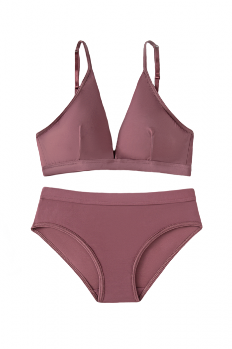Set 2 piese lenjerie intima, sutien push-up si chiloti brazilieni XXP-1448visiniu [9]