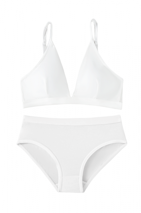 Set 2 piese lenjerie intima, sutien push-up si chiloti brazilieni XXP-1448alb [1]