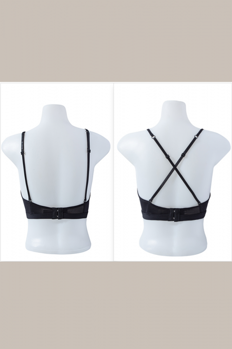 Set 2 piese lenjerie intima, sutien push-up si chiloti brazilieni XXP-1448negru [4]