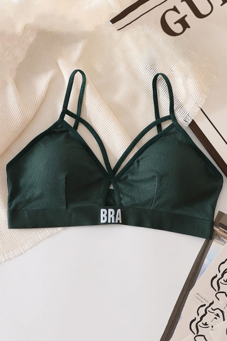 Set 2 piese lenjerie intima, sutien push-up si chiloti tanga XBX-8827verde [3]