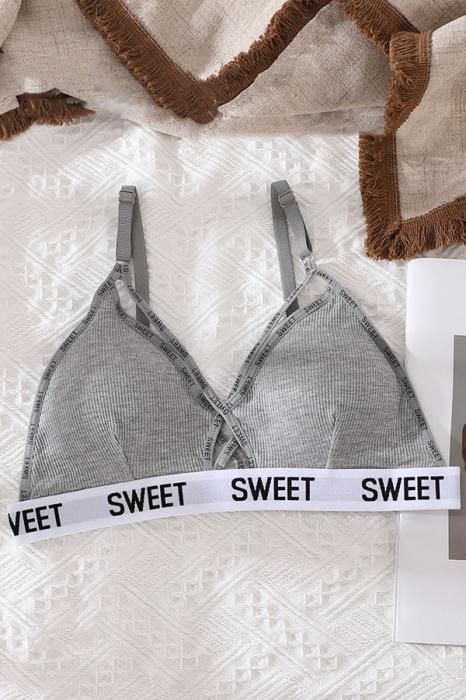 Set 2 piese lenjerie intima, sutien push-up si chiloti tanga XBX-8861gri [3]