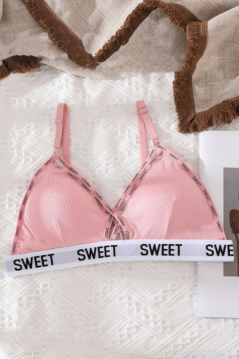 Set 2 piese lenjerie intima, sutien push-up si chiloti tanga XBX-8861roz [3]