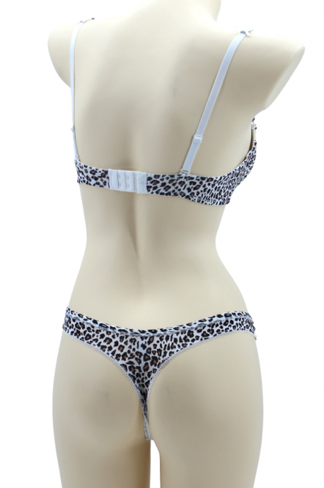 Set 2 piese lenjerie intima, sutien si chiloti tanga 35691alb [2]