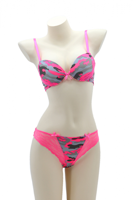 Set 2 piese lenjerie intima, sutien si chiloti brazilieni 35669roz [1]