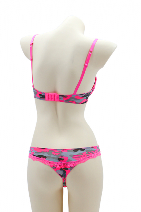Set 2 piese lenjerie intima, sutien si chiloti brazilieni 35669roz [2]