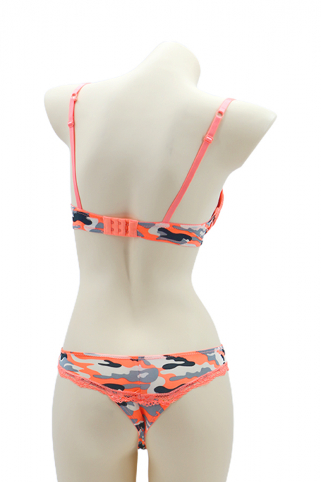 Set 2 piese lenjerie intima, sutien si chiloti brazilieni 35669portocaliu [2]
