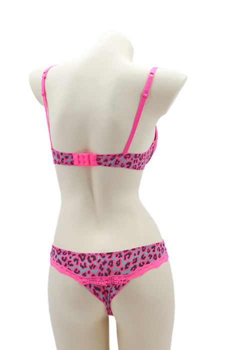Set 2 piese lenjerie intima, sutien si chiloti brazilieni 35670roz deschis [2]