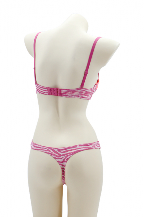 Set 2 piese lenjerie intima, sutien si chiloti tanga 35667roz [2]