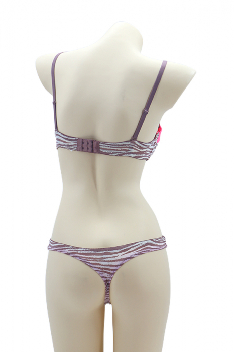 Set 2 piese lenjerie intima, sutien si chiloti tanga 35667maro [2]