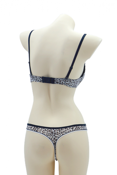 Set 2 piese lenjerie intima, sutien si chiloti tanga 35685bej [2]