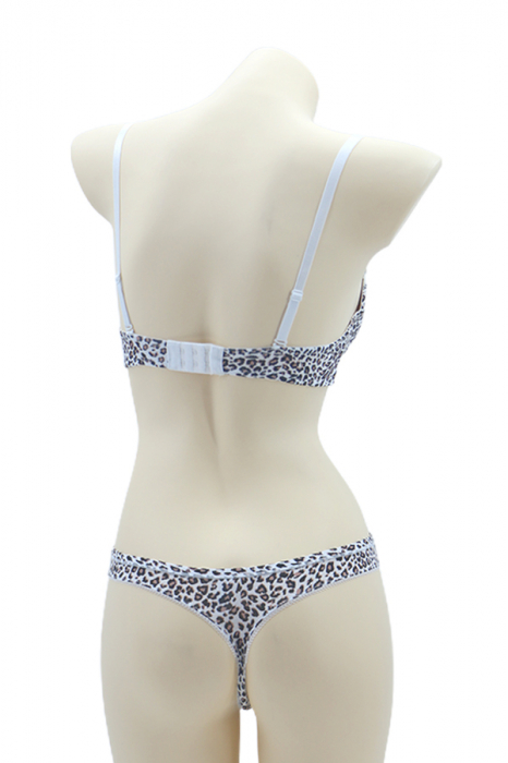 Set 2 piese lenjerie intima, sutien si chiloti tanga 35692alb [2]