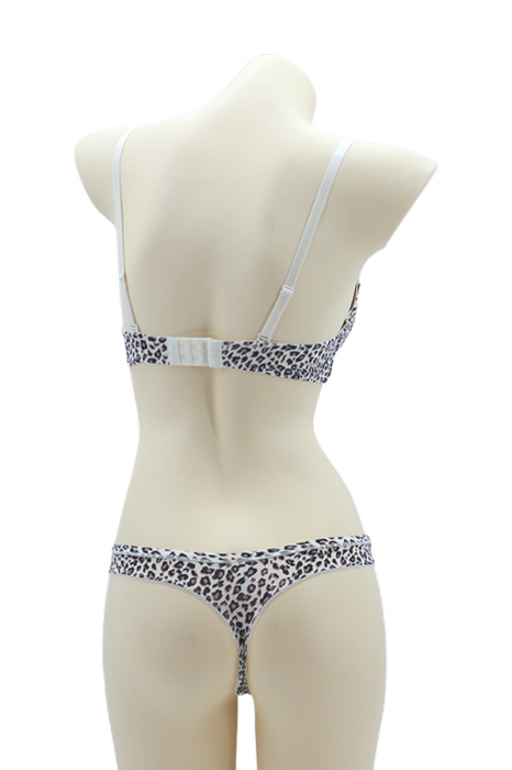 Set 2 piese lenjerie intima, sutien si chiloti tanga 35692crem [2]