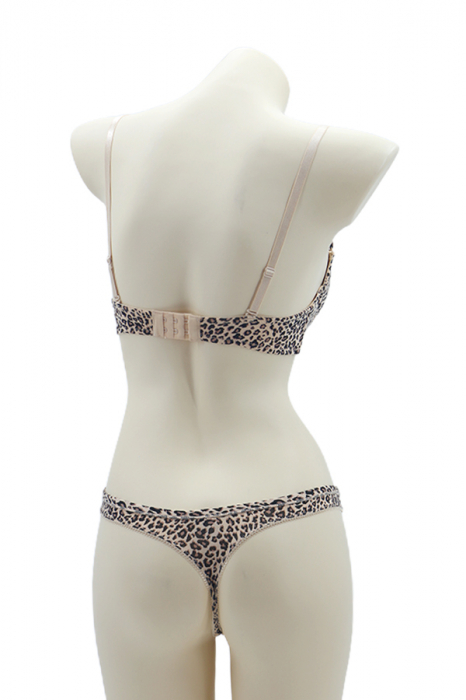 Set 2 piese lenjerie intima, sutien si chiloti tanga 35692maro [2]
