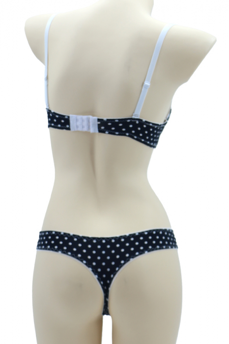 Set 2 piese lenjerie intima, sutien si chiloti tanga 35710negru [2]