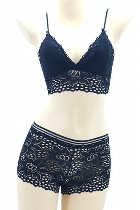Set 2 piese lenjerie intima, top si chiloti SMT8851negru [2]