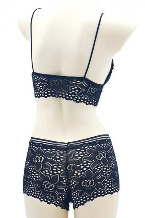 Set 2 piese lenjerie intima, top si chiloti SMT8851negru [3]