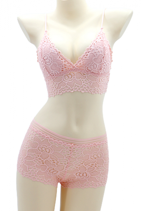 Set 2 piese lenjerie intima, top si chiloti SMT8851roz [4]