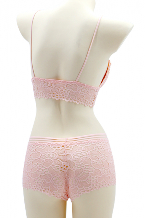 Set 2 piese lenjerie intima, top si chiloti SMT8851roz [2]