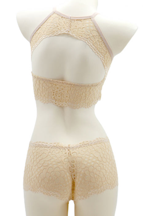Set 2 piese lenjerie intima, top si chiloti SMT8854crem [2]