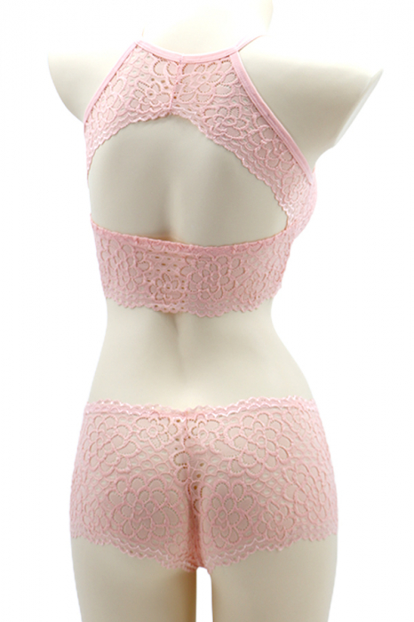 Set 2 piese lenjerie intima, top si chiloti SMT8854roz [2]