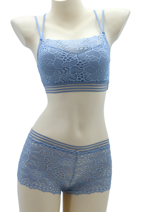 Set 2 piese lenjerie intima, top si chiloti SMT8855gri [1]