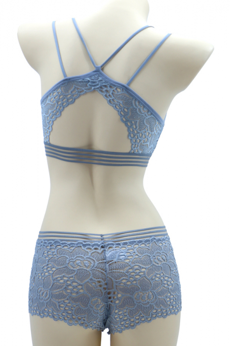 Set 2 piese lenjerie intima, top si chiloti SMT8855gri [2]